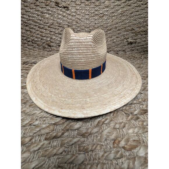 Sunshine Tienda Navy and Orange Palm Sun Hat Handmade Size XXS Auburn GameDay main image 6
